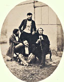 Portrait de groupe : Philippe de Chennevires, Jules Buisson, Gustave Le Vavasseur et Anatole de Boulet