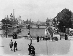 Neurdein frres, Perspective sur la Seine, vue prise du pont Alexandre III