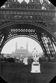 Hippolyte Blancard (1844-1924), Sous la tour Eiffel, le Trocadéro dans le fond