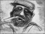 "Portrait by Fidel Castro" by Jean Messagier