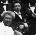 Emilie Cordier et Alexandre Dumas (détail : Les convives chez Alphonse Karr)