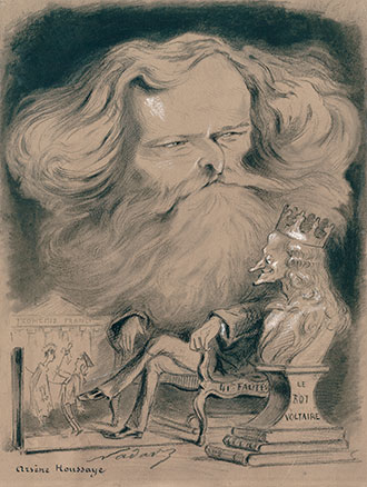 Drawing not included in  <i>Nadar’s Pantheon</i>: caricature from the "Nadar’s Contemporaries" series published in issue 328 of <i>Le Journal amusant</i> <br> © BnF, Prints and Photographs Department, STORAGE NA-88-ÉCU BOX